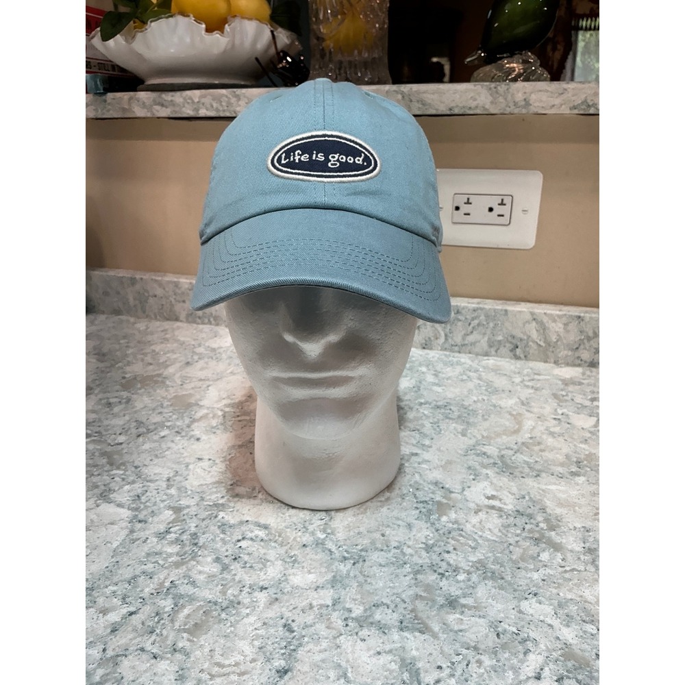 Life is Good Baseball Cap Chill Cap OS Blue Slate Adjustable Embroidered Logo